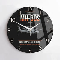 Thumbnail for Sikorsky MH-60S Seahawk design on black no frame wall clock