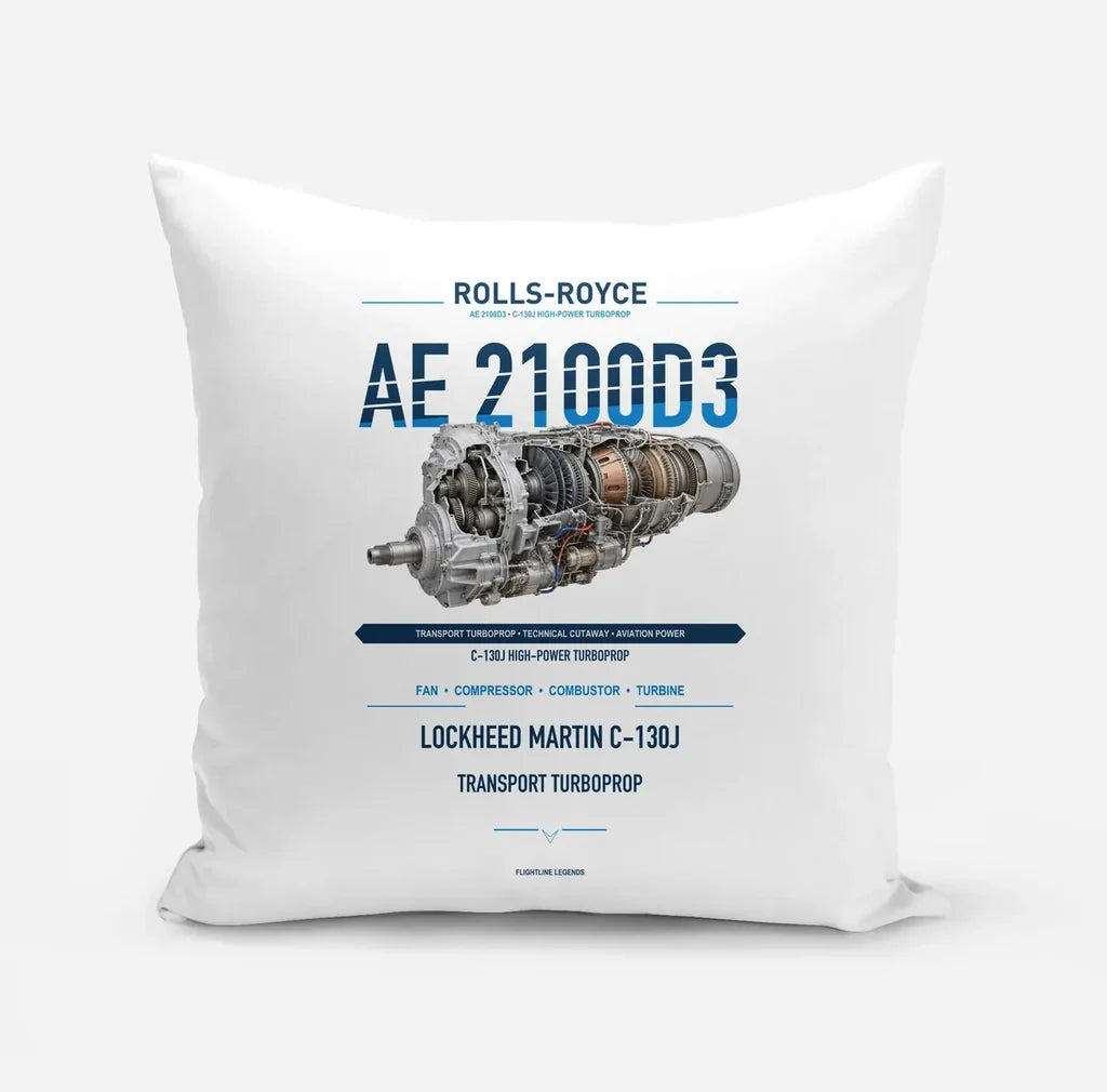 AE 2100D3 design on white pillow