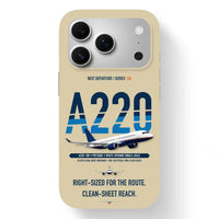 Thumbnail for Airbus A220-100 Case design on beige iphone case