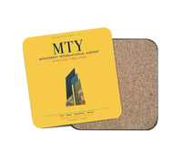 Thumbnail for Monterrey International Airport (MTY) design on yellow 1 piece coaster