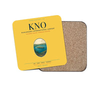 Thumbnail for Kualanamu International Airport Medan (KNO) design on yellow 1 piece coaster