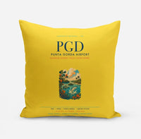 Thumbnail for Punta Gorda Airport (PGD) design on yellow pillow