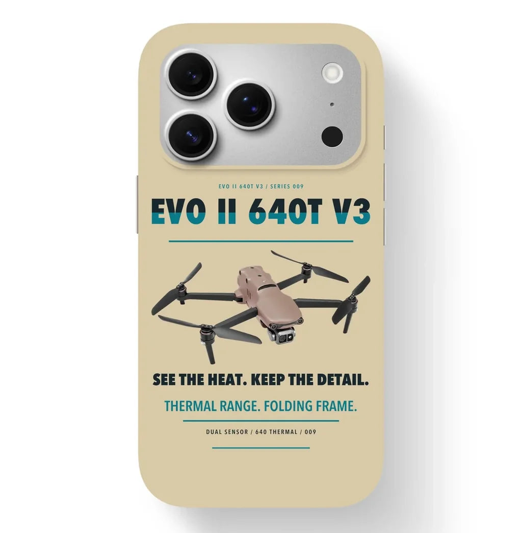 Autel EVO II Dual 640T V3 Case design on beige iphone case