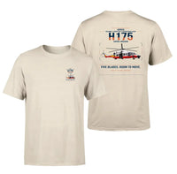 Thumbnail for Airbus H175 design on beige t-shirt, double-side print