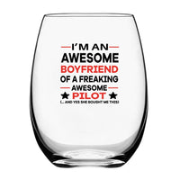 Thumbnail for Customisable I am an Awesome Boyfriend Drinking Glass - view 2
