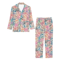 Thumbnail for Passport Stamps men button pajamas - view 2