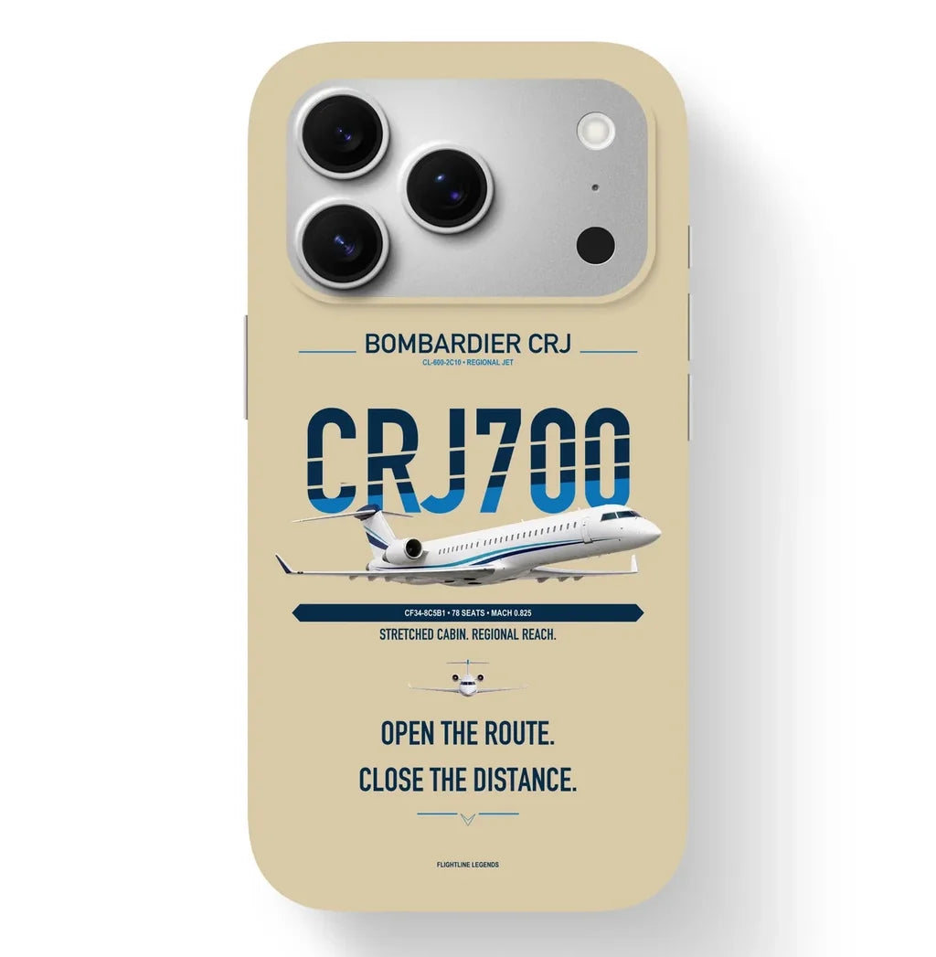 CRJ700 Case design on beige iphone case
