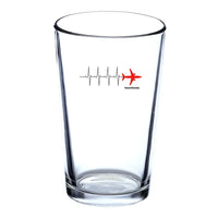 Thumbnail for Customisable Aviation Heartbeats Drinking Glass - view 2