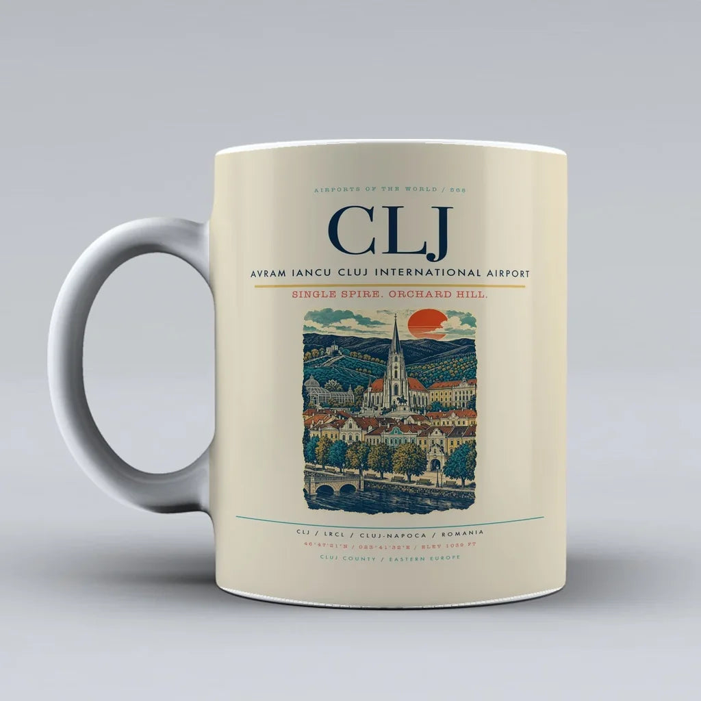 Avram Iancu Cluj International Airport CLJ Mug - Beige