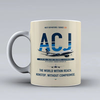 Thumbnail for ACJ330neo Mug design on beige airbus