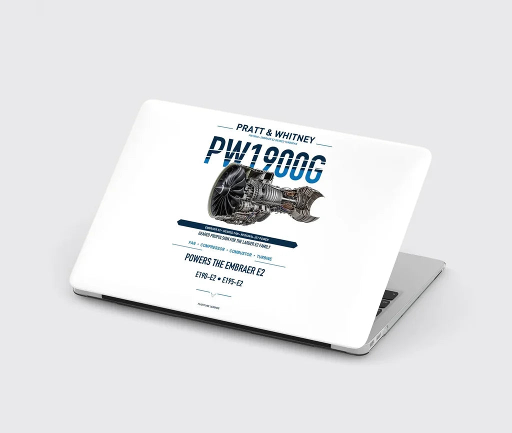 PW1900G design on white MacBook case