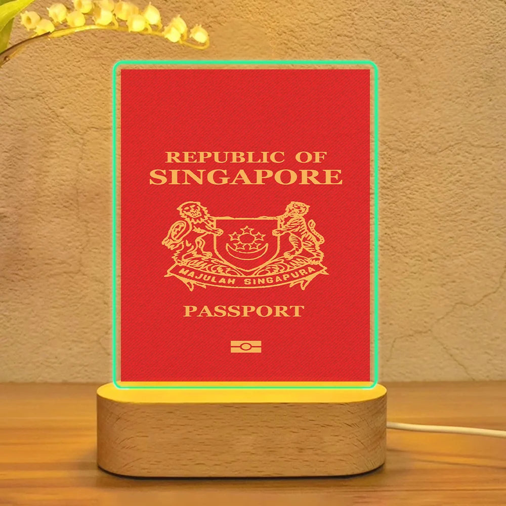 Singapore Passport Lamp - view 2