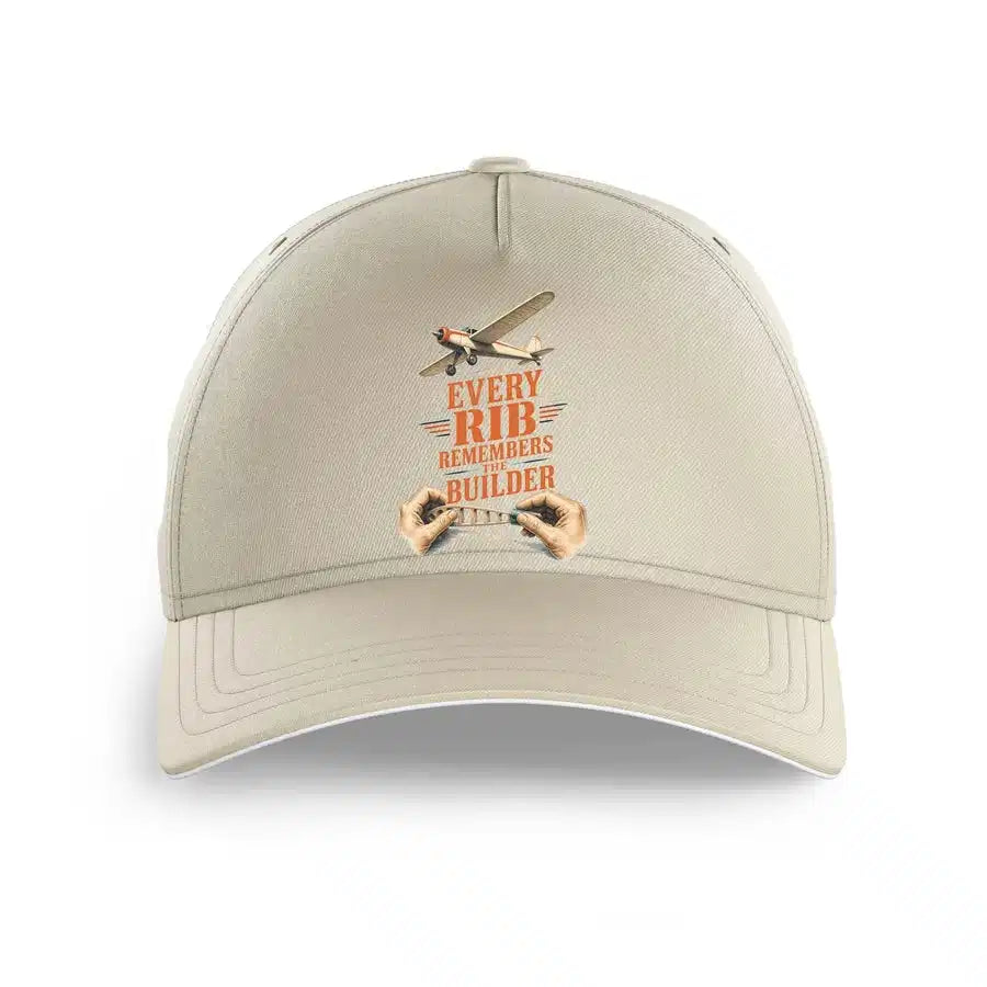 Every Rib Remembers The Builder design on beige printed hat