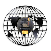Thumbnail for World Map Vinyl Record Wall Clock - view 2