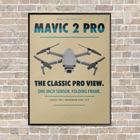 Thumbnail for DJI Mavic 2 Pro vertical canvas print - framed - beige background