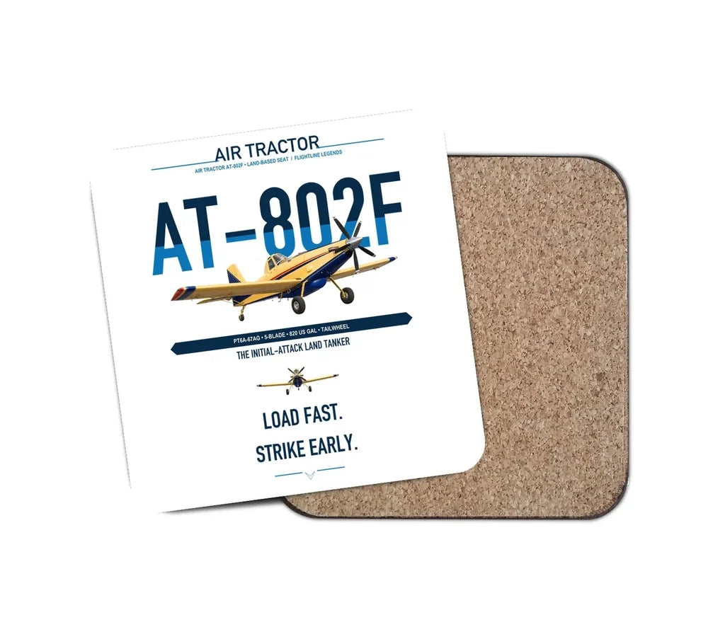 Air Tractor AT-802F design on white 1 piece coaster