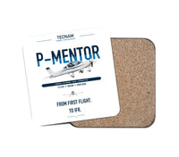 Thumbnail for Tecnam P-Mentor design on white 1 piece coaster