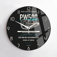 Thumbnail for PW500 design on black no frame wall clock