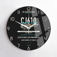 Thumbnail for CJ610 design on black no frame wall clock