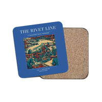 Thumbnail for The Rivet Line - Designed Coasters design on blue 1-piece