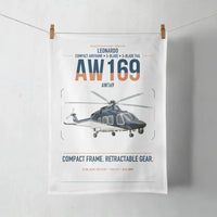 Thumbnail for Leonardo AW169 design on white towel