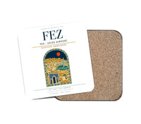 Thumbnail for Fes (FEZ) design on white 1 piece coaster