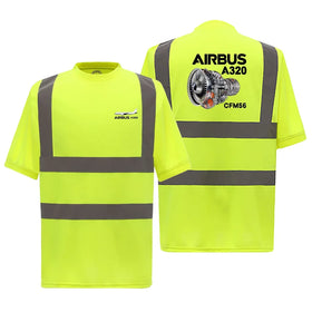 Airbus A320 & CFM56 Engine Reflective Polo & T-Shirts