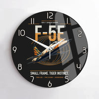 Thumbnail for F-5E Tiger II design on black no frame wall clock