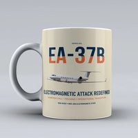 Thumbnail for EA-37B Compass Call design on beige ceramic mug, double-side print