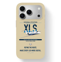 Thumbnail for Cessna Citation XLS design on beige magsafe iphone case, for iPhone 17 Pro