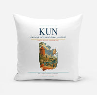Thumbnail for Kaunas International Airport (KUN) design on white pillow