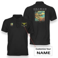 Thumbnail for AVILA BEACH - Poster - Double-Side Polo - Black + Name