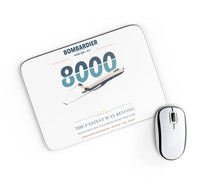 Thumbnail for Bombardier Global 8000 design on white rectangle mouse pad