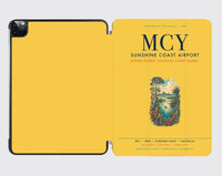 Thumbnail for Sunshine Coast Airport (MCY) design on yellow ipad tablet case