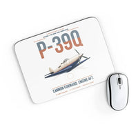 Thumbnail for P-39Q Airacobra design on white rectangle mouse pad