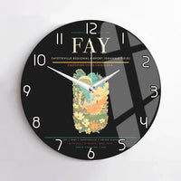 Thumbnail for Fayetteville Regional Airport (Grannis Field) (FAY) design on black no frame wall clock