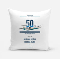 Thumbnail for Fokker 50 design on white pillow