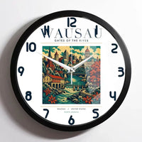 Thumbnail for WAUSAU - Poster - Wall Clock Framed - White