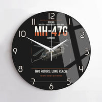 Thumbnail for Boeing MH-47G Chinook design on black no frame wall clock