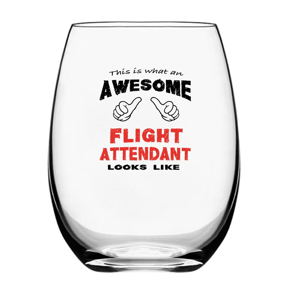 Customisable Flight Attendant Drinking Glass - view 2