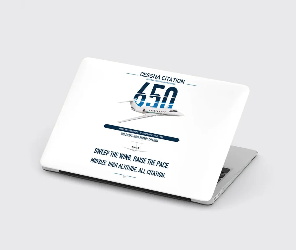 Cessna Citation 650 - Citation III design on white MacBook case