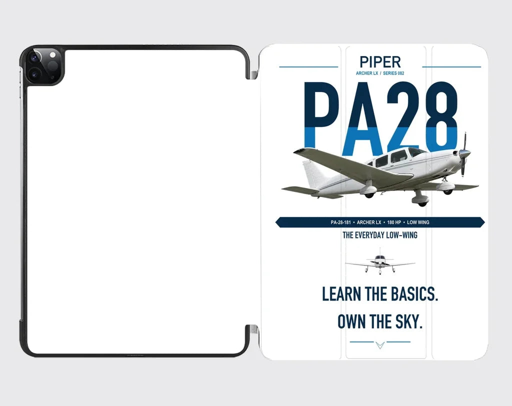 Piper PA-28-181 Archer LX design on white ipad tablet case