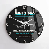 Thumbnail for DJI Mini 3 Pro design on black no frame wall clock