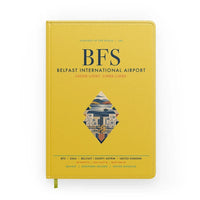 Thumbnail for Belfast International Airport (BFS) design on yellow notebook