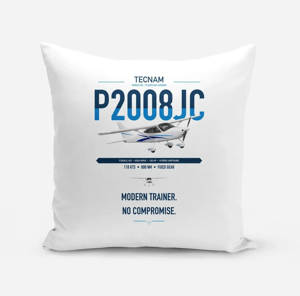 Tecnam P2008JC NG design on white pillow
