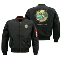 Thumbnail for FORT MYERS - Badge - Bomber Jacket - Black