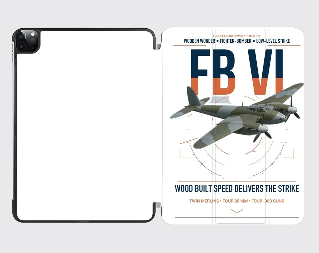 de Havilland Mosquito FB VI design on white ipad tablet case