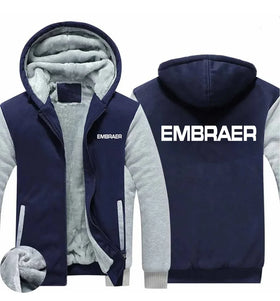 Embraer & Text Zipped Sweatshirts