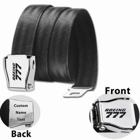 Boeing 777 & Text Fashion Airplane Seat Belts