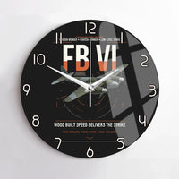 Thumbnail for de Havilland Mosquito FB VI design on black no frame wall clock